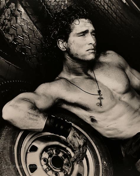 1984 HERB RITTS Semi Nude Male DAN Bodyshop Mechanic Quadtone Photo Art