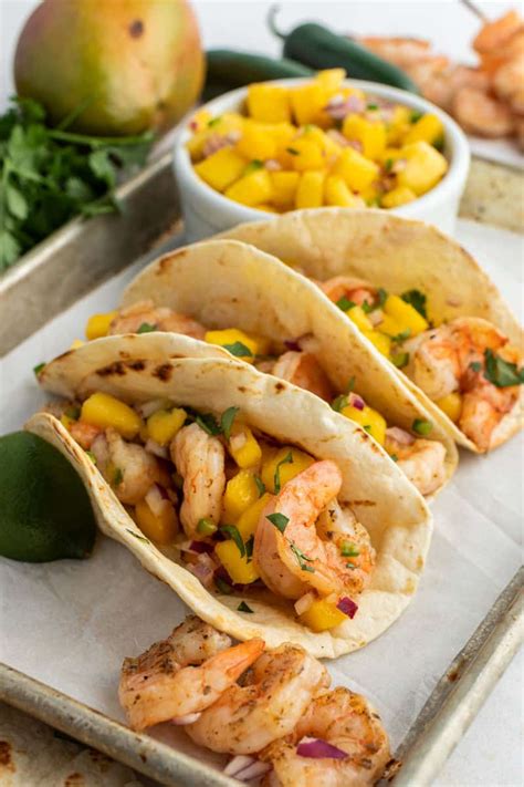 Grilled Shrimp Tacos With Mango Salsa Bread Booze Bacon