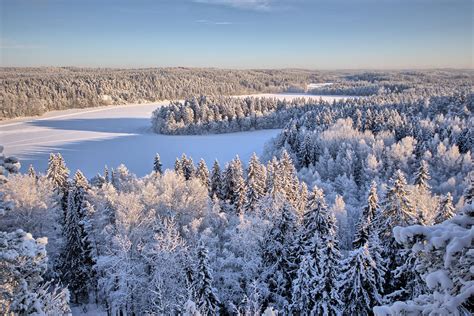 Snowy Landscape In Finland By Teemu Tretjakov On 500px Aerial View