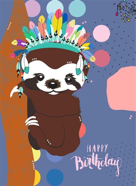 Sloth Birthday Card By Art Tonic Cardly