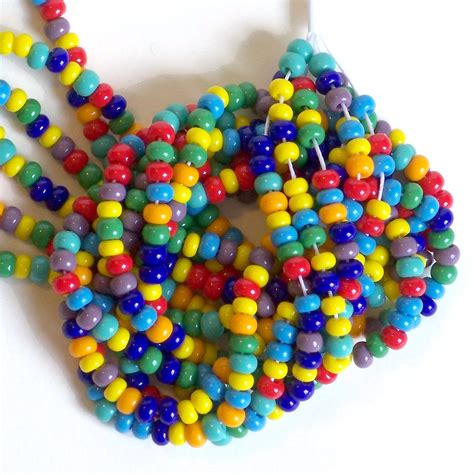 Opaque Color Bead Mix 6 0 Czech Glass Seed Beads 4mm Preciosa Seed Beads Rainbow Bead Mix