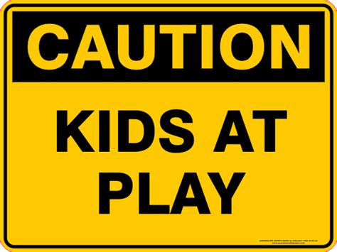 Kids At Play Australian Safety Signs