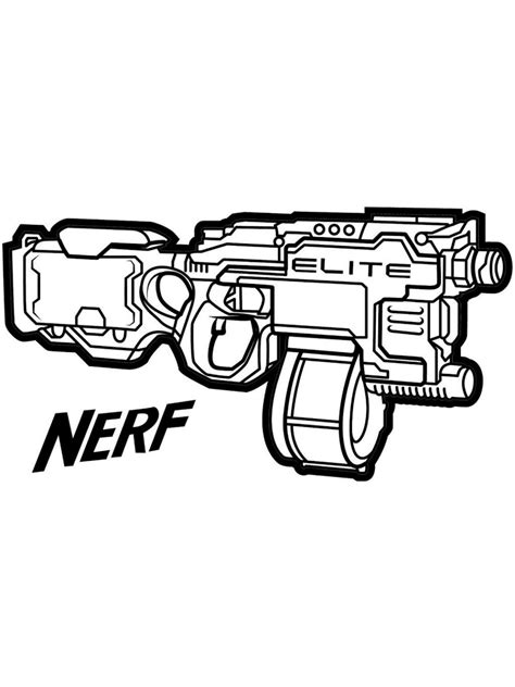 Coloriages Nerf Gun à imprimer gratuitement et faciles à colorier