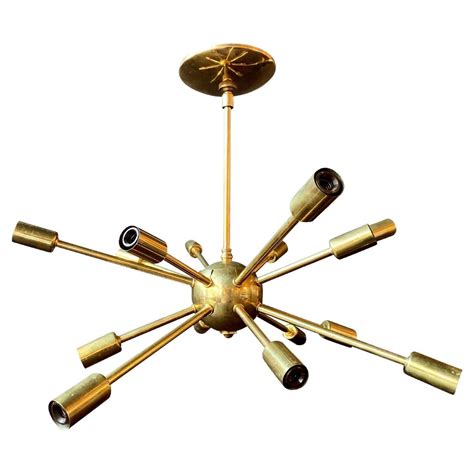 Italian Midcentury Brass Sputnik Chandelier For Sale At 1stdibs