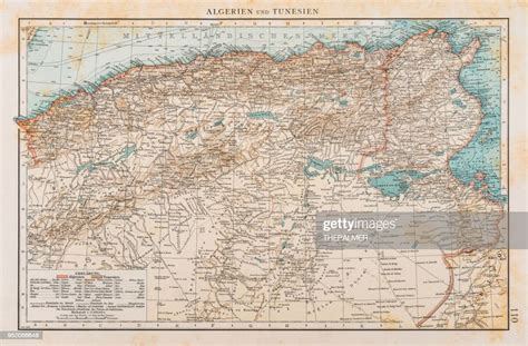 Map Of Tunisia And Algeria 1896 High Res Vector Graphic Getty Images