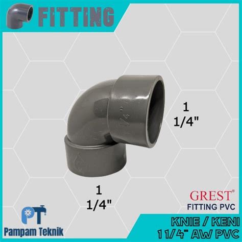 Jual Keni L Knie Elbow Knee 1 14 Inch Aw Grest Fitting Pipa Pvc 1 1