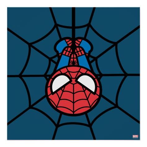 Kawaii Spider-Man Hanging Upside Down Poster | Zazzle.com | Kawaii spider, Hanging upside down ...