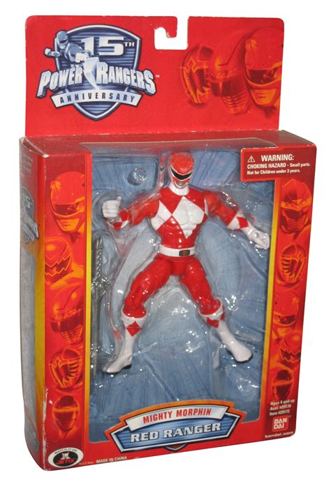 Power Rangers 15th Anniversary Mighty Morphin Red Ranger 2007 Bandai