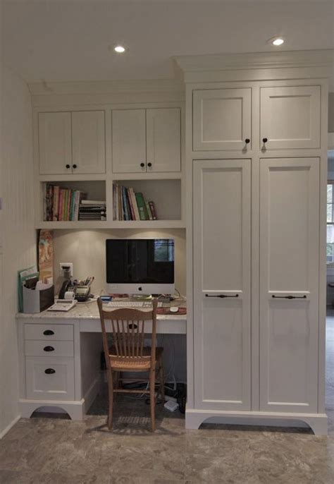Transform this kitchen desk into cabinet space with this easy tutorial. Pin on Home Office