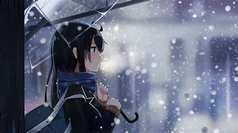 Winter City Anime Wallpapers Wallpaper Cave