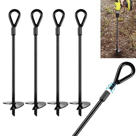 Buy Agptek Ground Anchors 4 Packs Ground Anchor Kit With 15 Inches