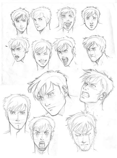 The Expression By Junaidi Male Face Drawing Facial Expressions Drawing Smile Drawing Anime