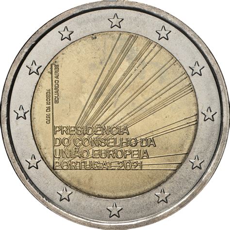 Portugal 2021 2 euro portuguese presidency of the council of the european union. 2 Euro EU-Präsidentschaft 2021 bfr Portugal