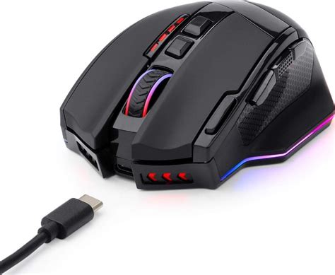 Redragon M801 Pc Gaming Mouse Led Rgb Backlit Mmo 9 Programmable