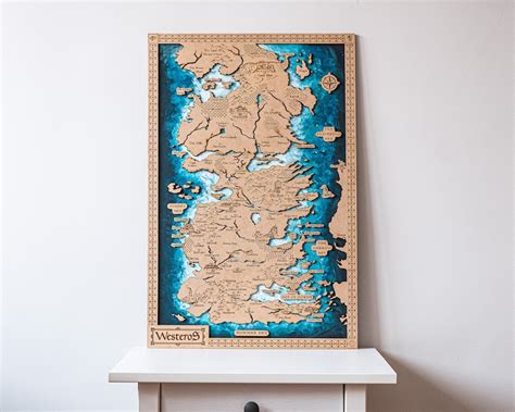 Buy Westeros Map Wood Game Of Thrones Map Game Os Thrones Essos Online