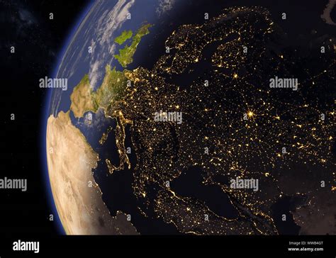 Planet Earth With Terminator Line Stock Photo Alamy