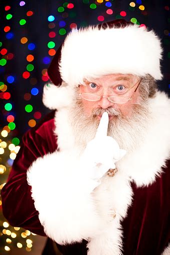 Santa Claus Shhh Stock Photo Download Image Now Adult Backgrounds