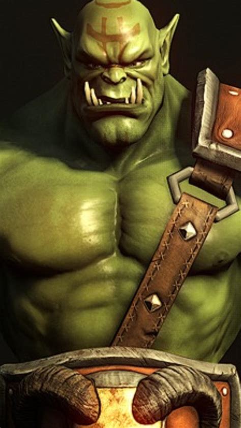 Fantasy Orc Character From World Of Warcraft Game Wallpaper Download 1080x1920