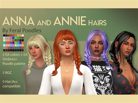 Annie Hair By Feralpoodles At Tsr Sims 4 Updates