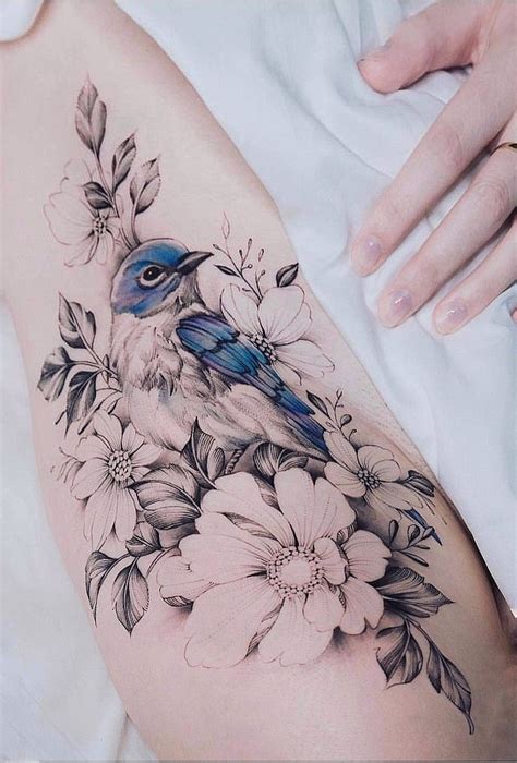 Pretty Much Everything About This Floral Bird Tattoo Tatuagem No