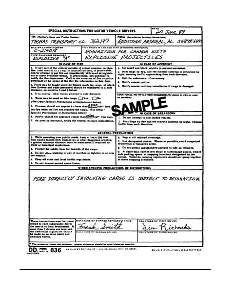 Figure 2 16 An Example Of A Completed Dd Form 836 Special
