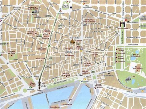 barcelona attractions map free pdf tourist map of barcelona printable city tours map 2021