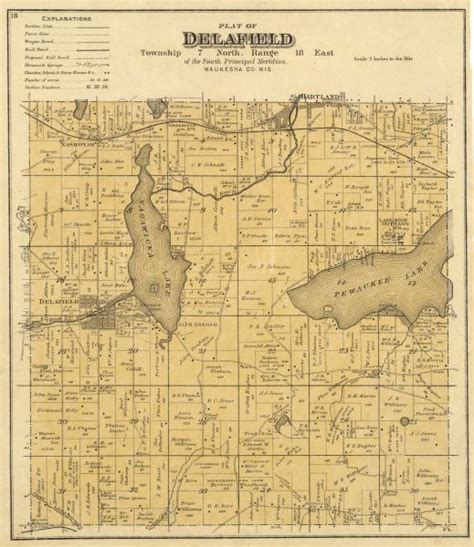 Plat Map Of Delafield Map Or Atlas Wisconsin Historical Society