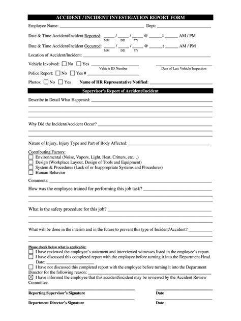 Accident Investigation Policy Form Fill Out And Sign Printable Pdf