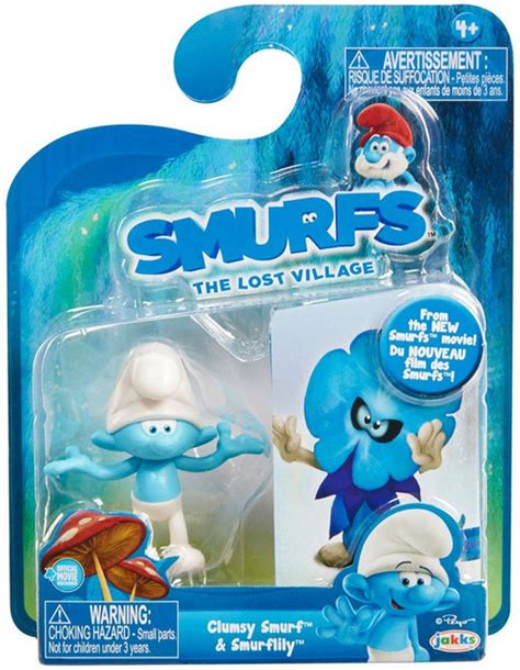 The Smurfs The Lost Village Clumsy Smurf Smurflily 275 Figure 2 Pack