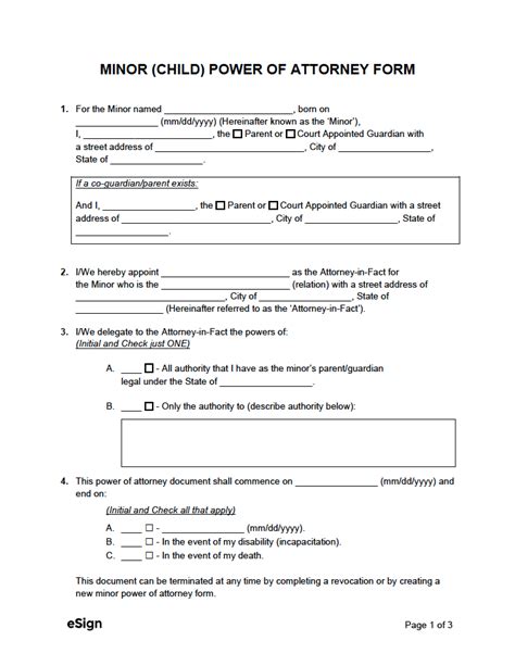 Free Power Of Attorney Forms 11 Pdf Word