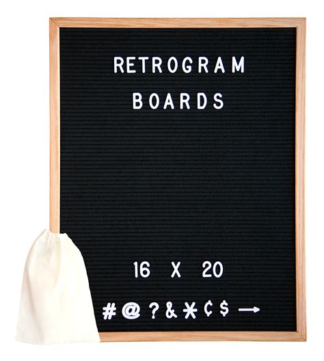 Buy Vintage Felt Changeable Letter Board 16x20 Inches Oak Wood Frame