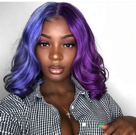 love this bold purple hair color hair color for black hair hair styles stylish hair
