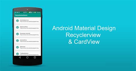 Android Recyclerview Example Tutorial Recyclerview And Cardview