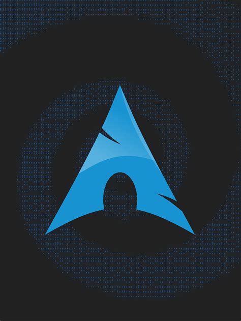 Arch Linux Logo Binary Code Minimal Triangle Minimal Hd Phone