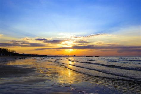 Kostenlose Bild Wolke Sonnenuntergang Meer Wellen Küste Sand