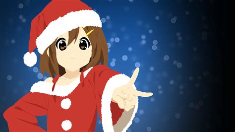 Anime Girls K On Hirasawa Yui Christmas Wallpapers Hd