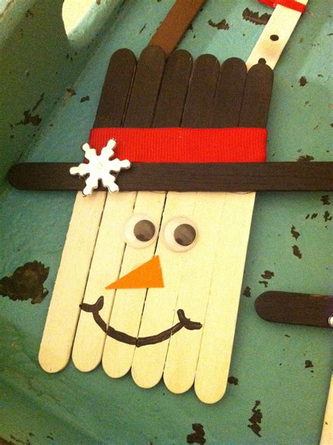 Popsicle stick snowman | Popsicle sticks, Crafts, Arts and ...