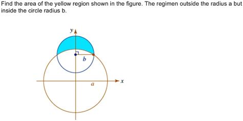 Solved Find The Area Of The Yellow Region Shown In The Figure The