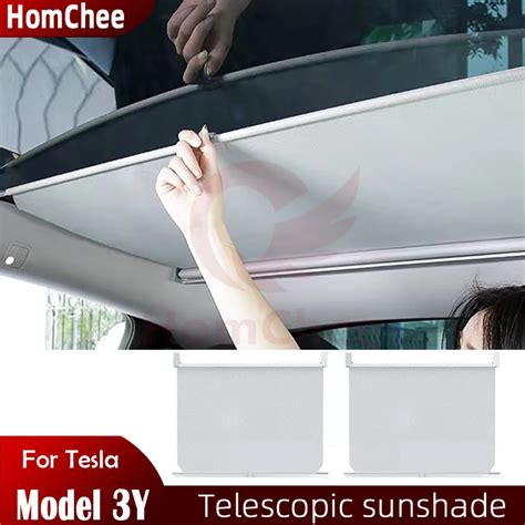 Homchee Retractable Sunshade For Tesla Model 3y Sunshade Roof Window