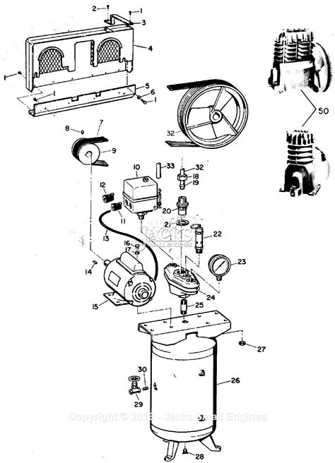 Campbell Hausfeld VT5187 Parts Diagram For Air Compressor Parts