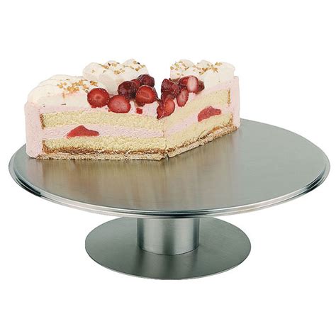 Rotating Stainless Steel Cake Stand At Drinkstuff