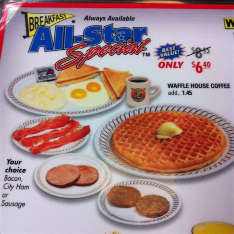 Waffle House Menu All Star Candida Devine