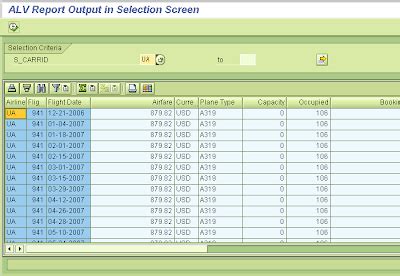 ABAP TUTORIAL Display ALV Report Output In The SAME Selection Screen