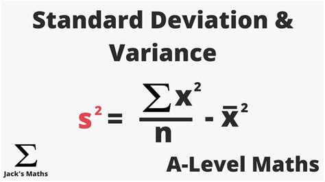 Variance And Standard Deviation A Level Maths Statistics Youtube