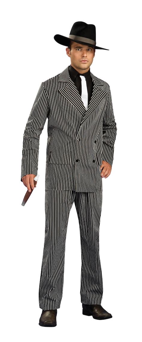 20m121 Roaring Twenties Costume Economy Gangster Costume Mens