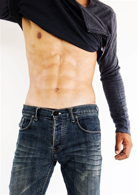 Muscular Male Model Showing His Abs Stock Photo Image Of Ideas