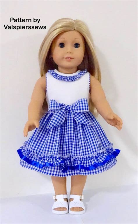 18 doll ruffle party dress valspierssews 18 doll etsy in 2021 american doll clothes doll