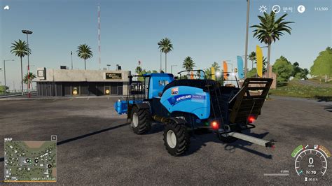 Nh Powerbaler Sugarcane Baler V20 Fs19 Farming Simulator 19 Mod