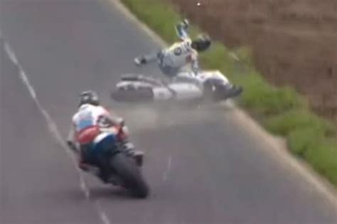 Guy Martin Crashing Off The Wall Of Death And Hitting The Rafters Is