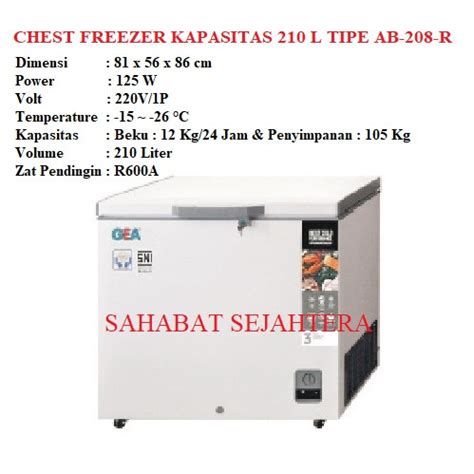 Jual Chest Freezer Gea Ab R Box Freezer Jakarta Timur